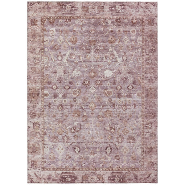 HomeRoots 5' X 8' Blush Pink and Ivory Oriental Area Rug - Stylish, Durable, Washable for Indoor & Outdoor Use 620504