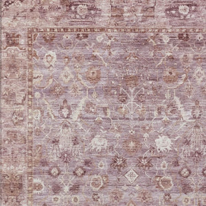 HomeRoots 8' X 10' Blush Pink & Ivory Oriental Area Rug - Washable, Durable, & Ideal for Indoor/Outdoor Spaces 620506
