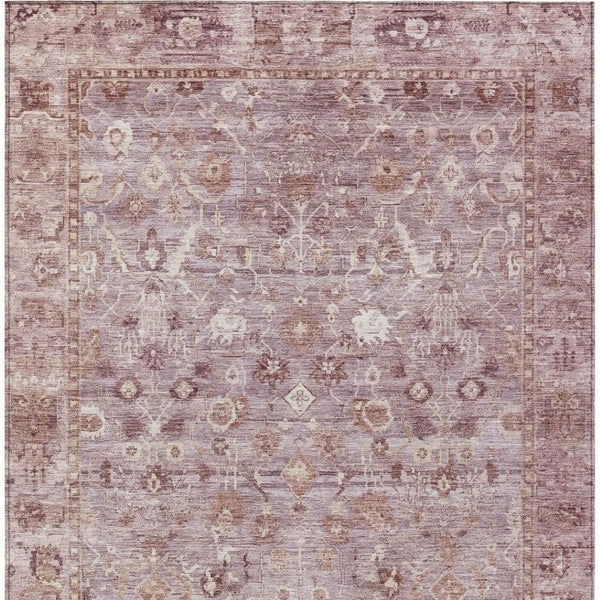 HomeRoots 9' X 12' Blush Pink Ivory Oriental Area Rug - Elegant, Washable, Durable for Indoor & Outdoor Use 620507