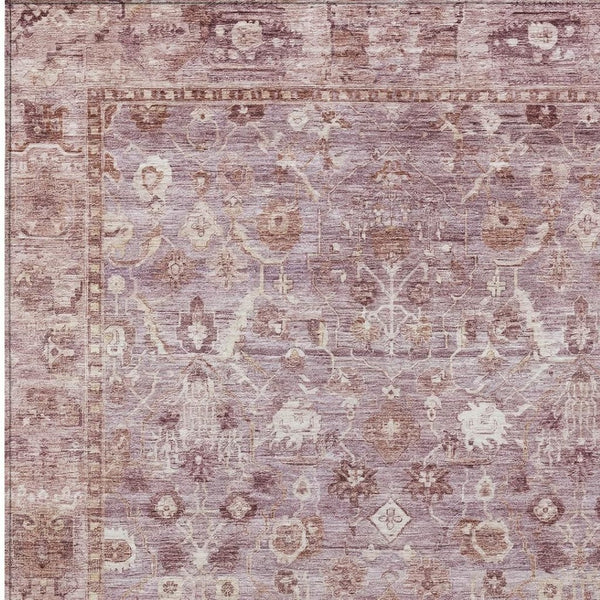 HomeRoots 9' X 12' Blush Pink Ivory Oriental Area Rug - Elegant, Washable, Durable for Indoor & Outdoor Use 620507