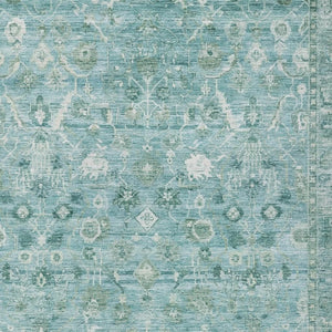 HomeRoots 8' X 10' Blue Gray Ivory Oriental Area Rug - Stylish, Washable, Durable for Indoor & Outdoor Use! 620512