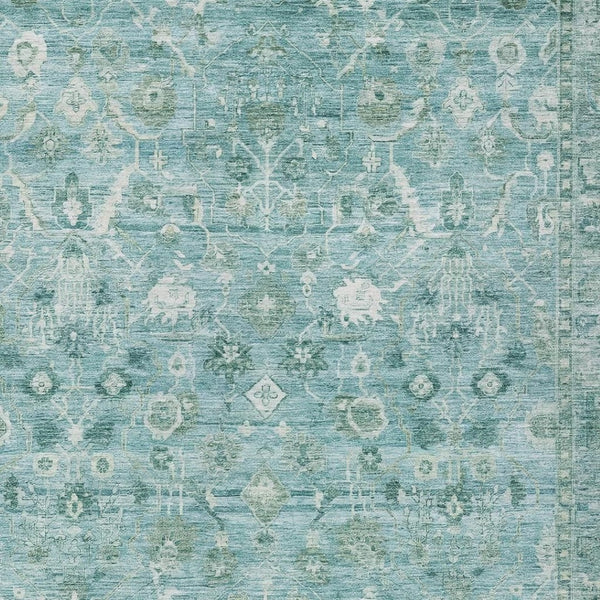 HomeRoots 8' X 10' Blue Gray Ivory Oriental Area Rug - Stylish, Washable, Durable for Indoor & Outdoor Use! 620512