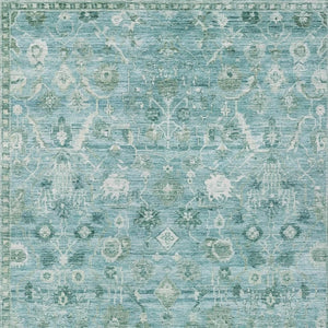 HomeRoots 10' Blue Gray and Ivory Oriental Area Rug - Washable Indoor Outdoor Design for High-Traffic Spaces 620514