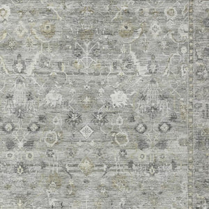 HomeRoots 5' X 8' Pewter Beige and Ivory Oriental Area Rug - Washable, Indoor/Outdoor, Durable & Stylish Design 620516