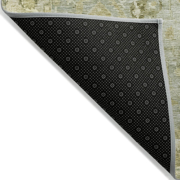 HomeRoots 5' X 8' Sage and Ivory Oriental Rug - Elegant, Washable, Durable for Indoor/Outdoor Spaces, Pet-Friendly 620522