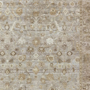 HomeRoots 9' X 12' Elegant Taupe Brown & Ivory Oriental Rug - Durable, Washable, Indoor/Outdoor Design for Any Space 620543