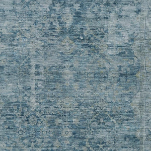 HomeRoots 8' X 10' Washable Blue and Gray Abstract Area Rug – Stylish, Durable, Indoor-Outdoor Versatility! 620554