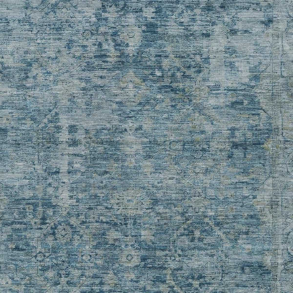 HomeRoots 8' X 10' Washable Blue and Gray Abstract Area Rug – Stylish, Durable, Indoor-Outdoor Versatility! 620554