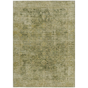 HomeRoots 8' X 10' Stylish Green and Gold Abstract Area Rug - Washable, Durable Indoor/Outdoor Home Accent 620560