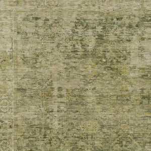 HomeRoots 10' Green and Gold Abstract Area Rug - Washable, Indoor/Outdoor Durable Design for Busy Spaces 620562