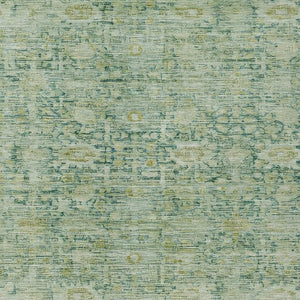 HomeRoots 8' X 10' Artichoke Green & Teal Blue Oriental Area Rug - Stylish, Durable, Washable for Indoor/Outdoor Use 620584