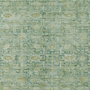HomeRoots 10' Artichoke Green & Teal Blue Oriental Washable Area Rug - Durable, Stylish for Indoor/Outdoor Use 620586