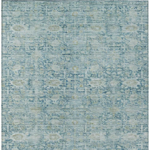 HomeRoots 8' X 10' Blue and Ivory Oriental Area Rug - Stylish, Durable, Washable for Indoor & Outdoor Spaces 620590