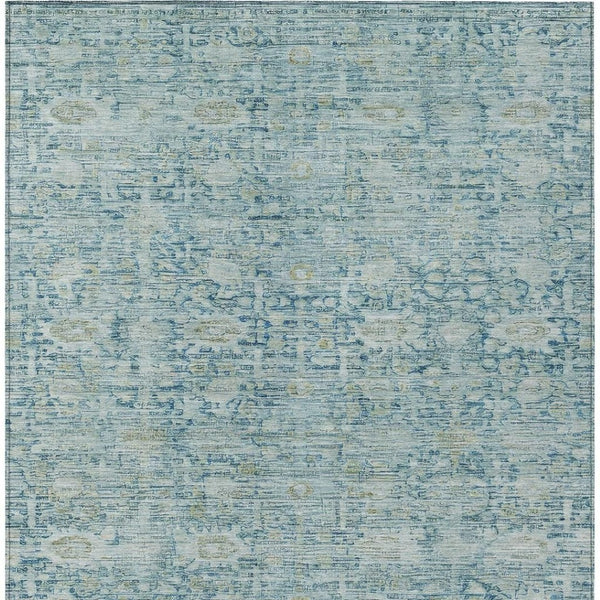 HomeRoots 8' X 10' Blue and Ivory Oriental Area Rug - Stylish, Durable, Washable for Indoor & Outdoor Spaces 620590