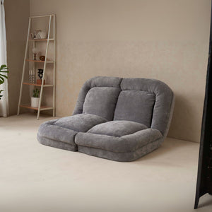 English Elm Convertible Fold-Out Double Sofa Bed with Thick Cushioning, Adjustable Backrest & Space-Saving Design Gray W244S00004