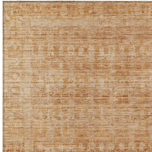 HomeRoots 8' X 10' Coral and Peach Abstract Washable Area Rug - Ideal for Indoor & Outdoor Spaces, Durable & Stylish 620608