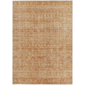 HomeRoots 9' X 12' Coral and Peach Abstract Rug - Stylish, Washable Indoor/Outdoor Accent for Modern Spaces 620609