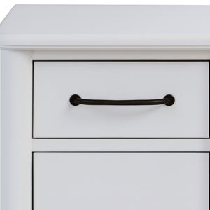 English Elm 2 Drawer Filing Cabinet with Mindi Veneer Finish, Dual Letter & Legal Drawers, Smooth Glides, Sturdy Legs White 27.25 L x 23.5 W x 28.25 H B2699P373701