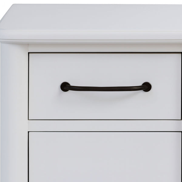 English Elm 2 Drawer Filing Cabinet with Mindi Veneer Finish, Dual Letter & Legal Drawers, Smooth Glides, Sturdy Legs White 27.25 L x 23.5 W x 28.25 H B2699P373701