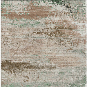 HomeRoots 5' X 8' Khaki Beige & Ivory Abstract Area Rug - Stylish, Washable, Indoor/Outdoor, Stain-Resistant! 620702