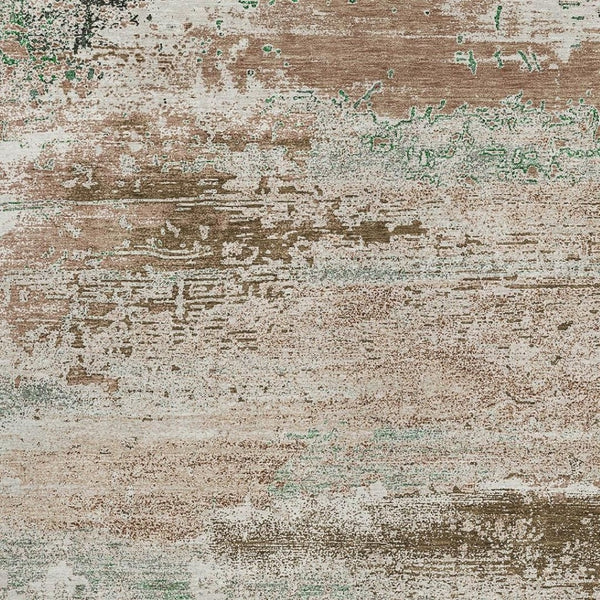 HomeRoots 5' X 8' Khaki Beige & Ivory Abstract Area Rug - Stylish, Washable, Indoor/Outdoor, Stain-Resistant! 620702
