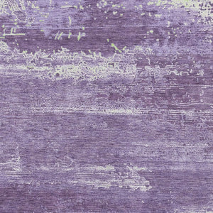 HomeRoots 8' X 10' Purple and Ivory Abstract Area Rug - Stylish, Washable, Durable for Indoor and Outdoor Spaces 620728