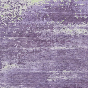 HomeRoots 10' Purple and Ivory Abstract Washable Area Rug - Durable Indoor/Outdoor Design for High-Traffic Spaces 620730