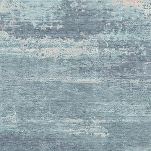 HomeRoots 5' Teal Blue & Ivory Abstract Area Rug - Washable, Durable, Stylish for Indoors & Outdoors, 5x8 ft 620732