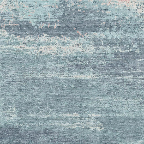 HomeRoots 5' Teal Blue & Ivory Abstract Area Rug - Washable, Durable, Stylish for Indoors & Outdoors, 5x8 ft 620732