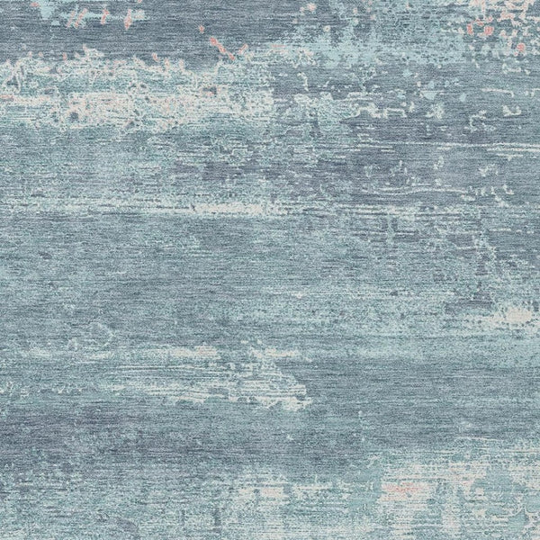HomeRoots 9' X 12' Teal Blue and Ivory Abstract Area Rug - Durable, Washable, Stylish for Indoor & Outdoor Spaces 620735