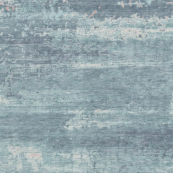 HomeRoots 10' Teal Blue and Ivory Abstract Washable Area Rug - Durable Indoor/Outdoor Design for High-Traffic Spaces 620736