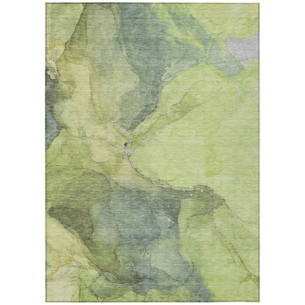 HomeRoots 8' X 10' Modern Green and Gray Abstract Area Rug – Durable, Washable, Indoor/Outdoor Versatility! 620806