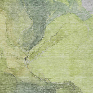 HomeRoots 8' X 10' Modern Green and Gray Abstract Area Rug – Durable, Washable, Indoor/Outdoor Versatility! 620806