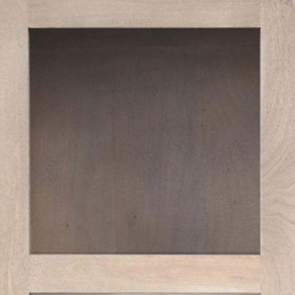 HomeRoots 91" Ivory Distressed Solid Wood Accent Cabinet - Stylish Storage Solution for Dining & Living Spaces 620845