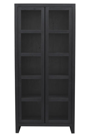 HomeRoots 91" Graphite Distressed Solid Wood Accent Cabinet - Elegant Storage Solution for Modern Spaces 620846
