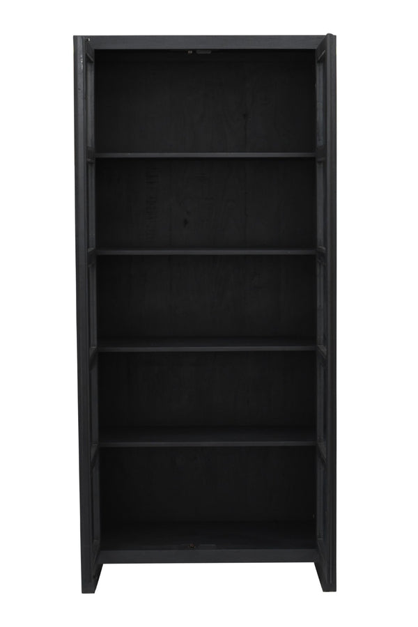 HomeRoots 91" Graphite Distressed Solid Wood Accent Cabinet - Elegant Storage Solution for Modern Spaces 620846