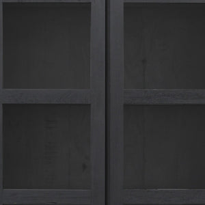 HomeRoots 91" Graphite Distressed Solid Wood Accent Cabinet - Elegant Storage Solution for Modern Spaces 620846