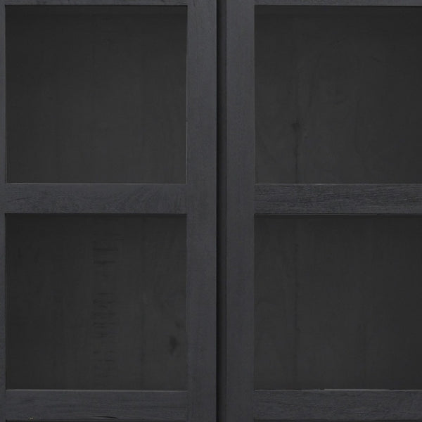 HomeRoots 91" Graphite Distressed Solid Wood Accent Cabinet - Elegant Storage Solution for Modern Spaces 620846