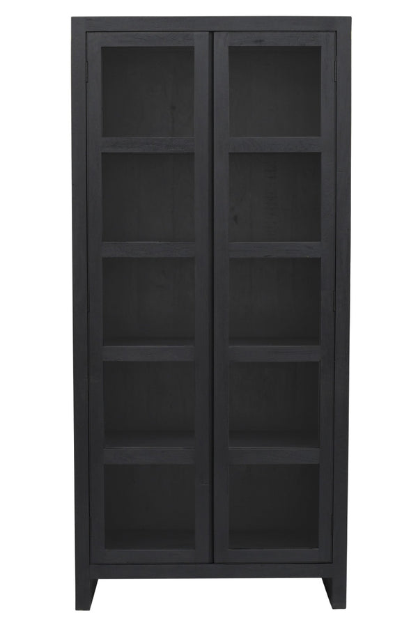 HomeRoots 91" Graphite Distressed Solid Wood Accent Cabinet - Elegant Storage Solution for Modern Spaces 620846