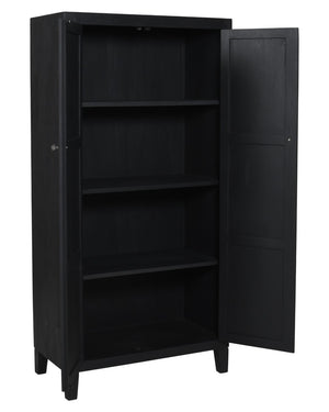 HomeRoots 36" Graphite Distressed Solid Wood Accent Cabinet with Two Doors for Stylish Storage Solutions 620848