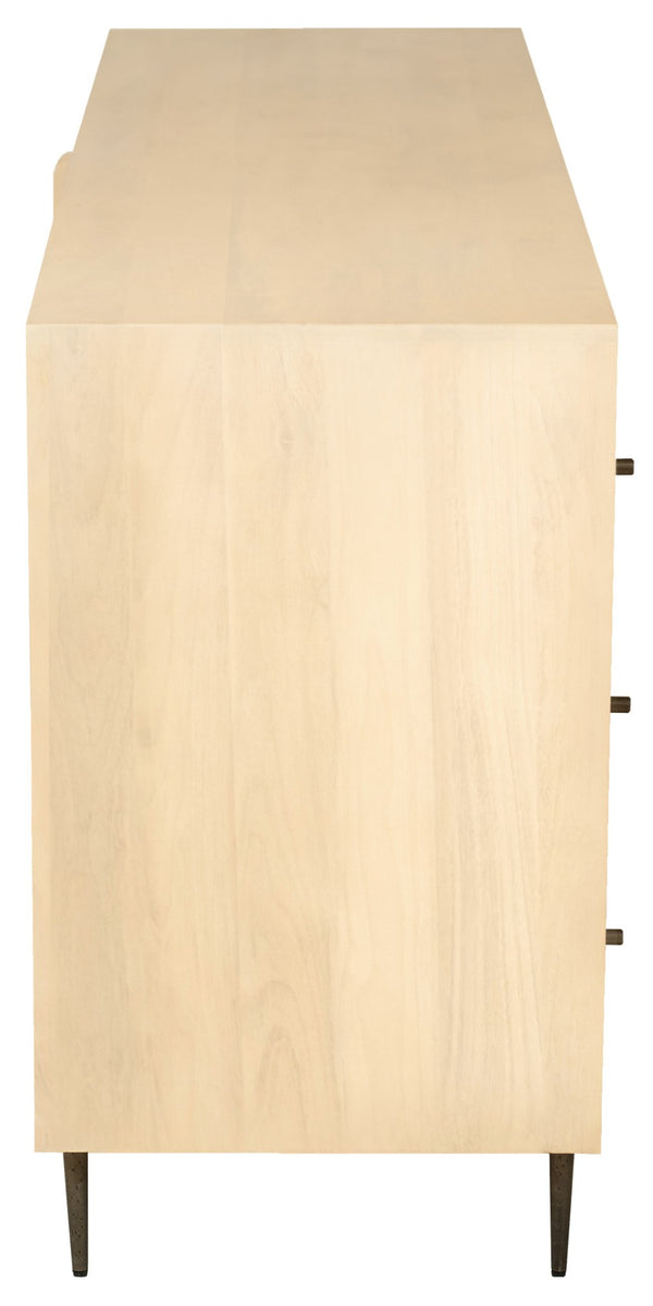 HomeRoots 68" Solid Mango Wood Dresser with 6 Drawers - Stylish Storage Solution for Every Bedroom Décor 620850