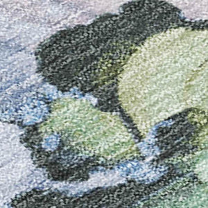 HomeRoots 5' X 8' Artichoke Green & Lavender Abstract Area Rug – Stylish, Washable, Indoor/Outdoor, Durable Design 620853