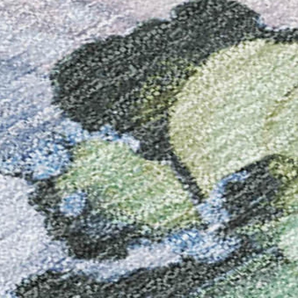 HomeRoots 5' X 8' Artichoke Green & Lavender Abstract Area Rug – Stylish, Washable, Indoor/Outdoor, Durable Design 620853