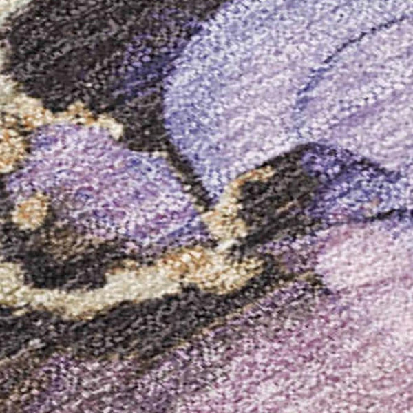HomeRoots 5' X 8' Abstract Lavender and Beige Area Rug – Versatile, Washable Design for Indoor & Outdoor Use 620859