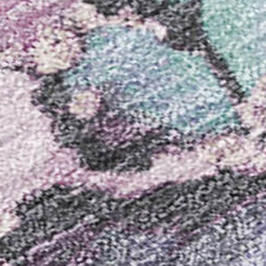 HomeRoots 8' X 10' Abstract Area Rug in Pale Aqua & Lavender - Durable, Washable, Indoor/Outdoor Comfort! 620867
