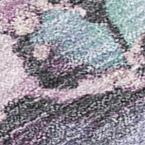 HomeRoots 9' X 12' Modern Abstract Aqua & Lavender Area Rug - Washable, Durable for Indoor/Outdoor Use! 620868