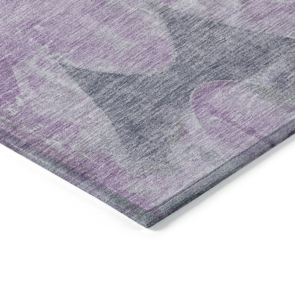 HomeRoots 10' X 14' Stylish Lavender & Gray Abstract Area Rug - Durable, Washable for Indoor/Outdoor Use! 620953
