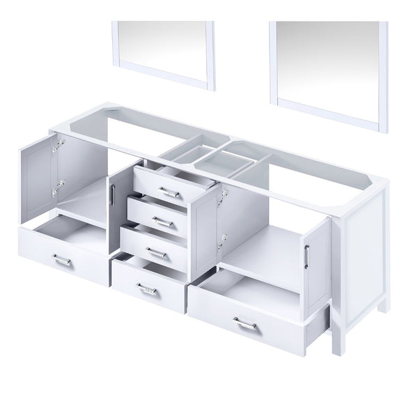 English Elm White Double Bath Vanity With 2 Mirrors - Elegant 80" Storage Solution For Timeless Bathroom Style B2731S00559-GIGA