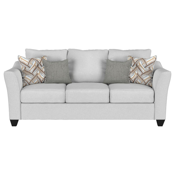 English Elm Alcazar Grey Mist 2-Piece Sofa Set – Stylish Comfort For Modern Living Rooms With Accent Pillows B062S01273