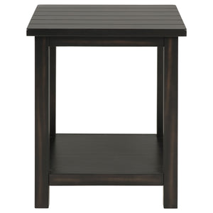 English Elm Castleton Distressed Java Wood End Table - Stylish Storage Solution For Living Rooms & More! B062P375519